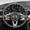 MEWANT Leather Suede Carbon Fiber Car Steering Wheel Cover for Mazda MX-5 2016-2019