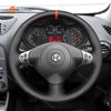 MEWANT Hand Stitch Car Steering Wheel Cover for Alfa Romeo 147 2000-2010 / 156 2003-2007 / Crosswagon 2004-2005
