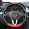 MEWANT Leather Suede Car Steering Wheel Cover for Mercedes Benz W246 W204 C117 C218 W212 X156 X204