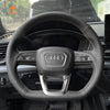 MEWANT Hand Stitch Black Leather Car Steering Wheel Cover for Audi Q3 2018-2019 Q5 SQ5 2017-2019 Q7 SQ7 2015-2019 Q8 SQ8 2018-2019