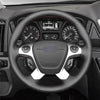 MEWANT Hand Stitch Black Leather Suede Car Steering Wheel Cover for Ford Transit (Connect) Transit (Custom) Tourneo (Connect) Tourneo (Custom) Grand Tourneo (Connect)