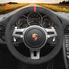 MEWANT Car Steering Wheel Cover for Porsche 911 (991) 2009-2016 / Boxster (981) 2009-2016 / Cayman (981) 2009-2016 / Cayenne 2011-2014 / Panamera 2013-2016