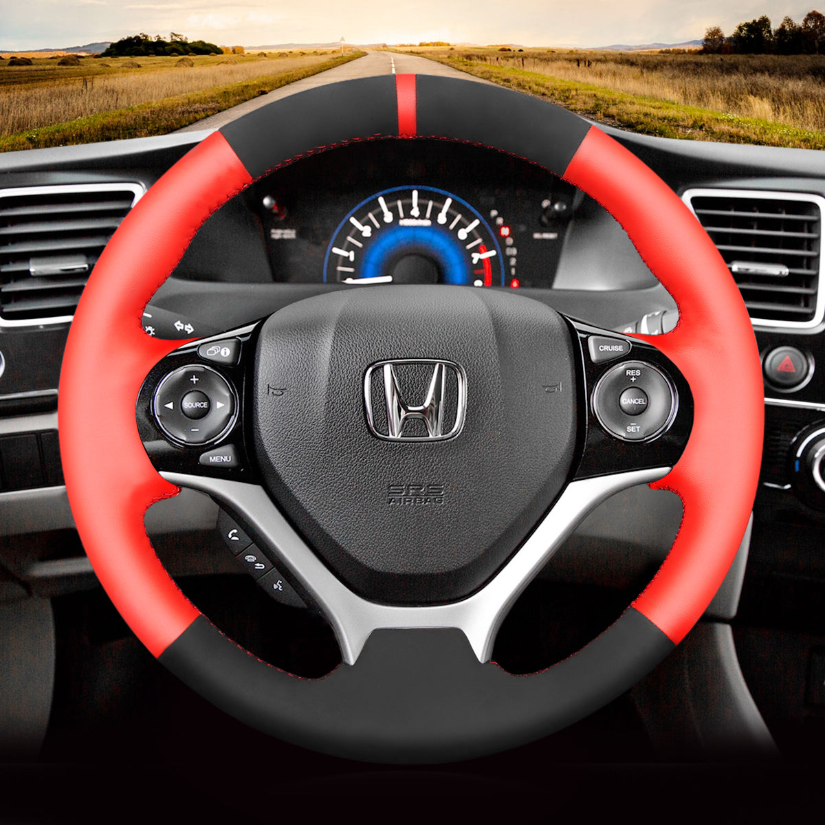 Car Steering Wheel Cover for Honda Civic 9 2012-2017