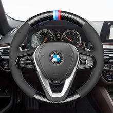 Load image into Gallery viewer, MEWANT Leather Suede Carbon Fiber Car Steering Wheel Cover for G20 F44 G22 G23 G26 G30 G32 G11 G14 G01 G02 G05 G06 G07 G29
