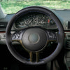 MEWANT Black Leather Suede Car Steering Wheel Cover for BMW E46 318i 325i 330ci / E39 / X5 E53 / Z3 E36/7 E36/8