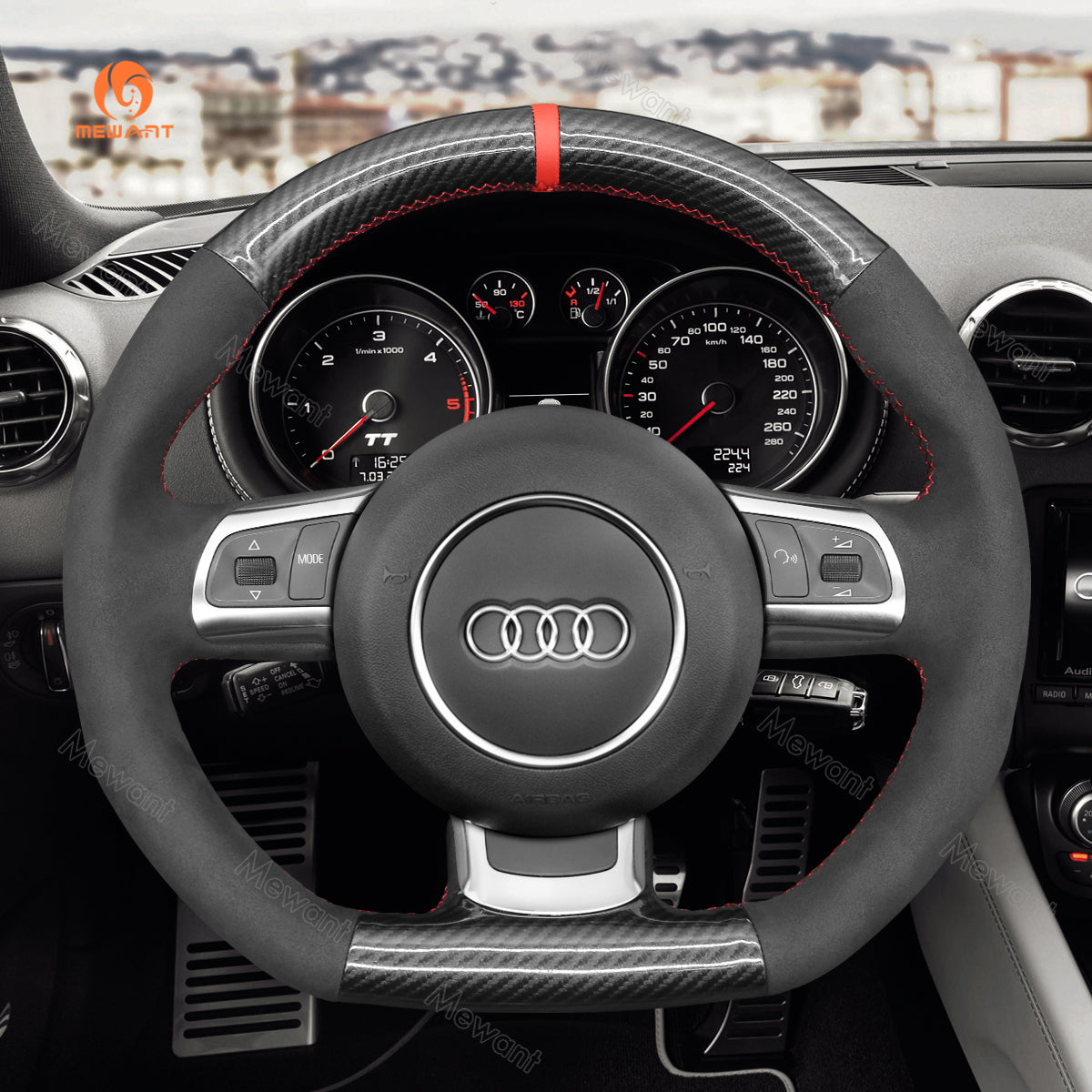 Car steering wheel cover for Audi (C5) A8 (D2) TT (8N) S3 S4 RS 4 RS 6