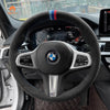 MEWANT Black Alcantara Car Steering Wheel Cover for BMW G20 F44 G22 G26 G30 G32 G11 G14 G15 G16 G01 G02 G05 G06 G07 G29
