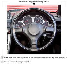 Lade das Bild in den Galerie-Viewer, MEWANT Black Suede Car Steering Wheel Cover for Nissan 200SX S15 Silvia Skyline R34 GTR GT-R
