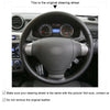 MEWANT Hand Stitch Black Suede Car Steering Wheel Cover for Hyundai Coupe 2007-2010 / S-Coupe 2009