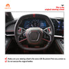MEWANT Hand Stitch Car Steering Wheel Cover for Chevrolet Corvette (C8) 2020-2023