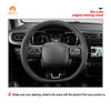 MEWANT Hand Stitch Car Steering Wheel Cover for Citroen C3 2016-2022 / C3 Aircross 2017-2022 / C5 Aircross 2018-2022 / Berlingo 2018-2022