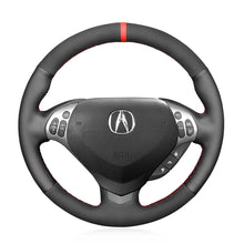 Load image into Gallery viewer, MEWANT Hand Stitch Black Genuine Leather Car Steering Wheel Cover for Acura TL 2007-2008
