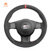 Car steering wheel cover for Seat Leon (MK2 1P) 2005-2009 / Ibiza (6L) 2005-2009 / Altea 2004-2009 / Altea XL 2007-2009 / Toledo 2004-2008