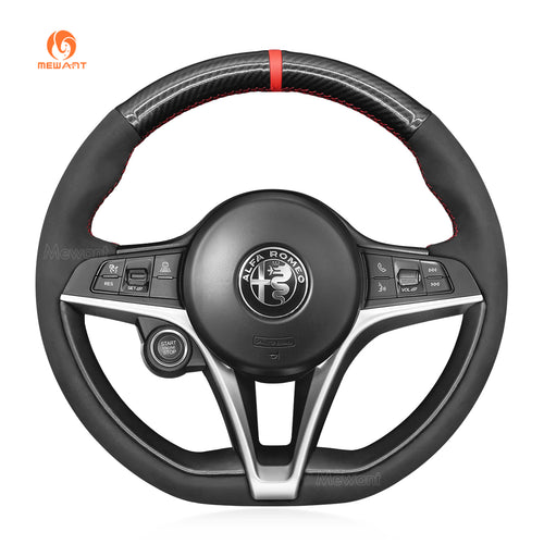 Car Steering Wheel Cover for Alfa Romeo Giulia 2016-2020 / Stelvio 2017-2020