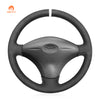 MEWANT Hand Stitch Car Steering Wheel Cover for Toyota Yaris Vitz Probox Sienta Succeed Echo Porte