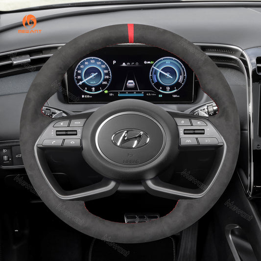 Car Steering Wheel Cover for Hyundai i20 III 2020-2022 / Bayon 2021-2022