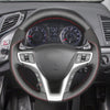 MEWANT Hand Stitch Black Suede Leather Car Steering Wheel Cover for Hyundai i40 2011-2020