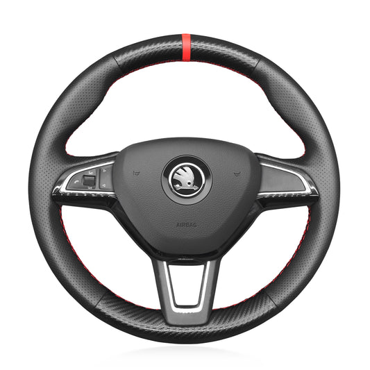 Car Steering Wheel Cover for Skoda Citigo Fabia Karoq Roomster Octavia Superb Yeti Kodiaq Scala