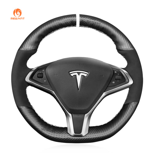  Car Steering Wheel Cover for Tesla Model S 2012-2021 / Model X 2016-2020