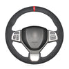 MEWANT Leather Suede Carbon Fiber Car Steering Wheel Cover for Suzuki Swift Sport 2012-2017 / Vitara S 2016-2019