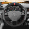MEWANT Hand Stitch Black Leather Suede Car Steering Wheel Cover for Opel Vauxhall Astra Signum Vectra for Holden Astra