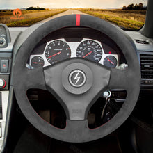 Carica l&#39;immagine nel visualizzatore di Gallery, MEWANT Black Suede Car Steering Wheel Cover for Nissan 200SX S15 Silvia Skyline R34 GTR GT-R
