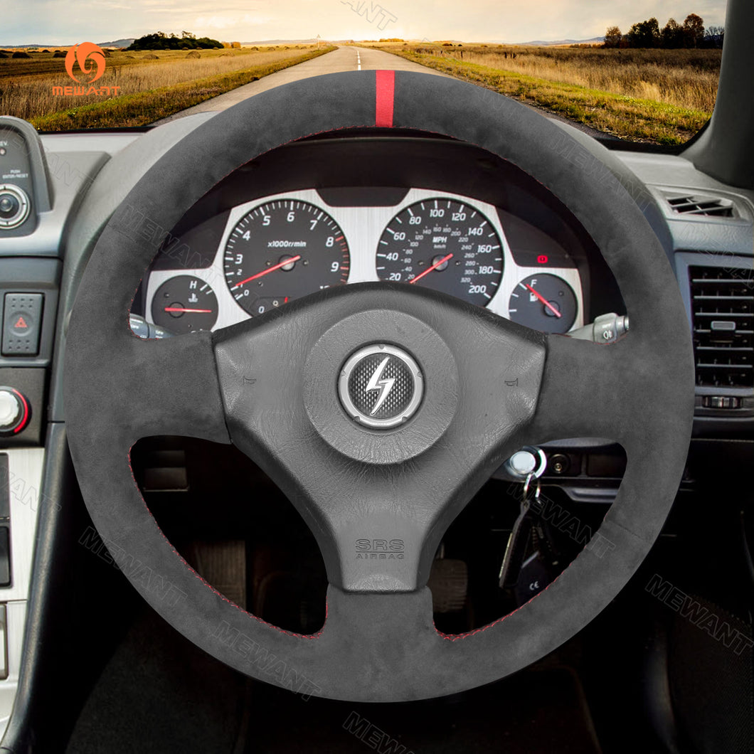 Simplemente lee gamuza negra protector para volante de coche para Nissan 200SX S15 Silvia Skyline R34 GTR GT-R