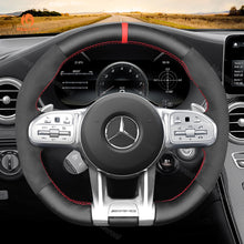 Carica l&#39;immagine nel visualizzatore di Gallery, Car steering wheel cover for Mercedes Benz AMG C 63 S W205 2019-2021
