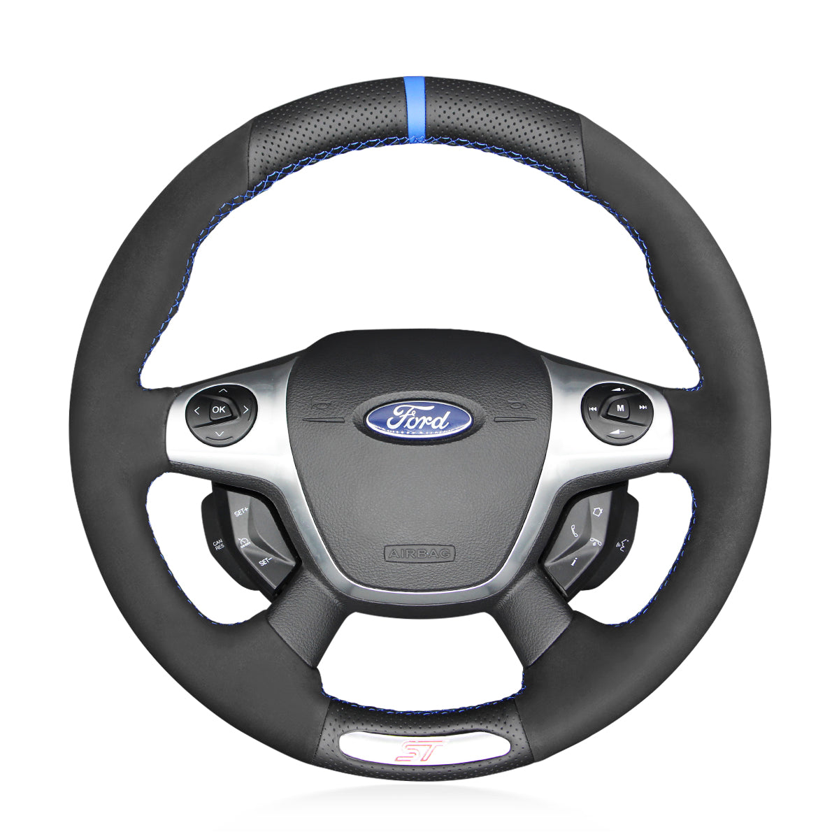 Car steering wheel cover for Ford Focus ST 2012-2014