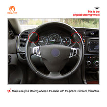 Load image into Gallery viewer, MEWANT Hand Stitch Black Leather Suede Car Steering Wheel Cover for Saab 9-3 2006-2011/  9-5 2006-2009
