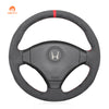 MEWANT DIY Dark Grey Alcantara Car Steering Wheel Cover for Honda Integra Type R DC2 Civic Type R EK9 Accord Type R