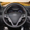 MEWANT Leather Suede Carbon Fiber Car Steering Wheel Cover for Hyundai Veloster 2011-2017