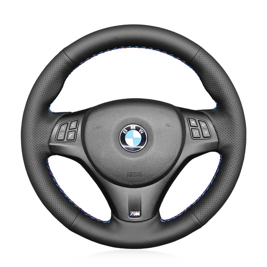 Black Suede Black Carbon Fiber Car Steering Wheel Cover,for BMW 5 Series  520i 528i F10 F11 F07 2009-2017 M5 F10 2011-2013