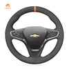 MEWANT Hand Stitch Black Suede Car Steering Wheel Cover for Chevrolet Malibu 2016-2020 / Equinox 2018-2021