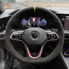 MEWANT Alcantara Car Steering Wheel Cover for vw golf 8 tiguan touareg