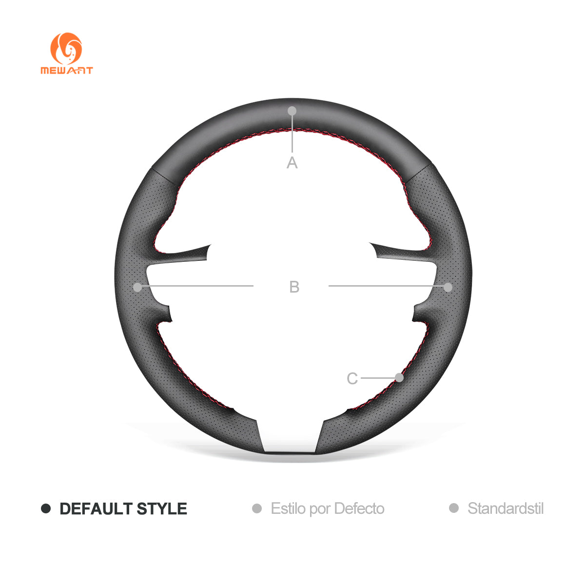 Car steering wheel cover for Hyundai i40 2011-2020