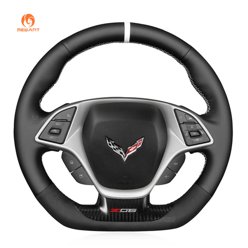 Car Steering Wheel Cover for Chevrolet Corvette (C7)
