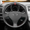 MEWANT Hand Stitch Black Leather Suede Carbon Fiber Car Steering Wheel Cover for Lexus RX330 RX400h RX400 2004-2007