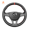 MEWANT Hand Stitch Car Steering Wheel Cover for Volkswagen VW Amarok T6 California Caravelle Kombi Multivan Transporter