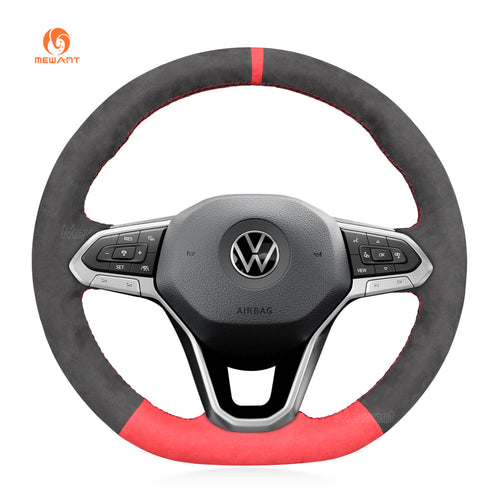 Car steering wheel cover for Volkswagen VW Arteon 2021 / Atlas 2020-2021 / ID.4 2021 / Taos 2022 / Atlas Cross Sport 2020-2021