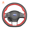 MEWANT Personalized Hand Stitch Car Steering Wheel Cover for Subaru WRX (STI) Levorg 2015-2019