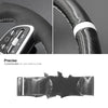 MEWANT Black Leather Suede Car Steering Wheel Cover for Mercedes Benz W177 W205 C118 C257 W463 H247 X247 W167