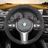 MEWANT Suede or Alcantara Car Steering Wheel Cover for BMW M Sport F30 F31 F34 F10 F11 F07 / F12 F13 F06 X3 F25 X4 F26 X5 F15 F16 F45 F46 F22 F23