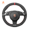 MEWANT DIY Car Steering Wheel Cover for Porsche 911 (991) / Boxster (981) / Cayman (981) / Cayenne/ Panamera