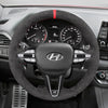 Car Steering Wheel Cover for Hyundai Elantra (N Line) 2021-2024 / Elantra N 2022-2023 / Veloster N 2019-2022 / i20 N 2021-2024 / i20 N Line 2021-2023 / i30 N 2017-2023 / i30 N Line 2017-2023 / Kona N 2021-2023