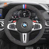 MEWANT Dark Grey Alcantara Car Steering Wheel Cover for BMW M3 G80 M4 G82 G83 M5 F90 M8 F91 F92 F93 3 M F97 X4 M F98 X5 M F95 X6 M F96