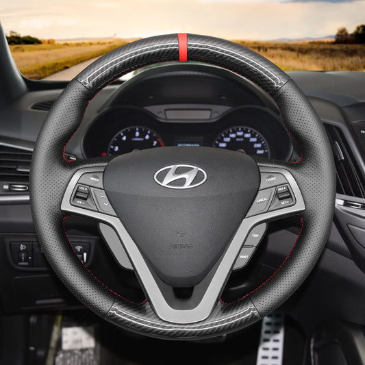 Car Steering Wheel Cover for Hyundai Veloster 2011-2017