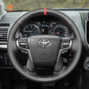Car steering wheel cover for Toyota Land Cruiser 2016-2020 / Land Cruiser Prado 2017-2021 / Crown 2013-2016