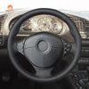 MEWANT Hand Stitch Black Leather Sude Car Steering Wheel for BMW 5/7 Series E39 E38 E36/7 E38 Z3