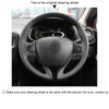 MEWANT Hand Stitch Black Suede Car Steering Wheel Cover for Renault Clio 4 IV 2012-2016 / Captur 2013-2016